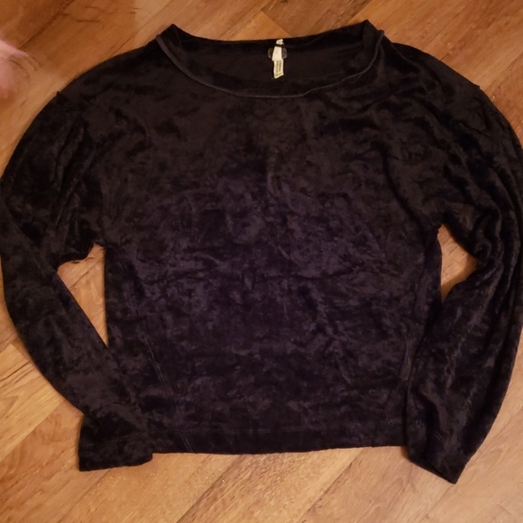 Free People Crushed Velvet Sweatshirt - Picture 3 of 6